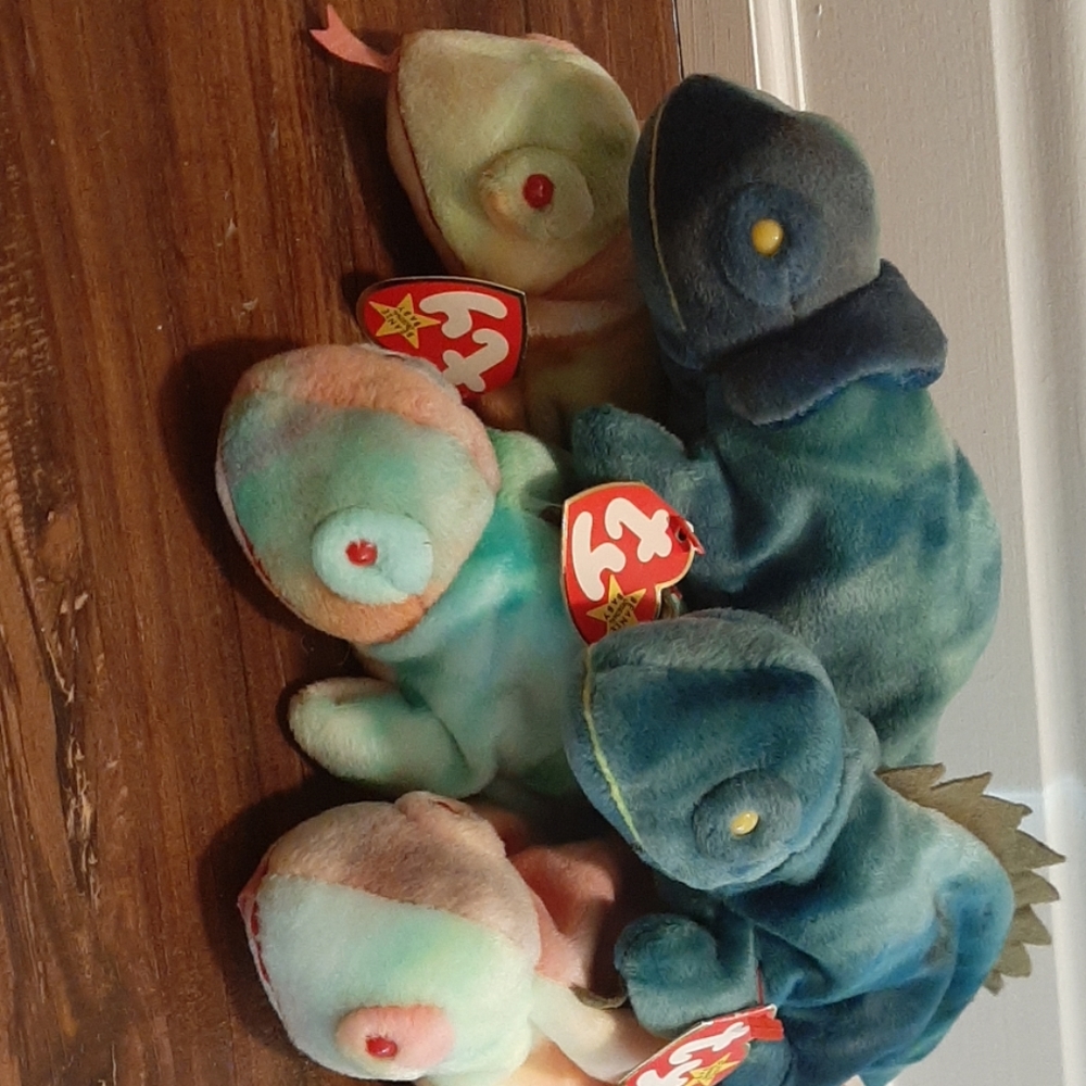 Iggy and Rainbow Ty Beanie Babies collection